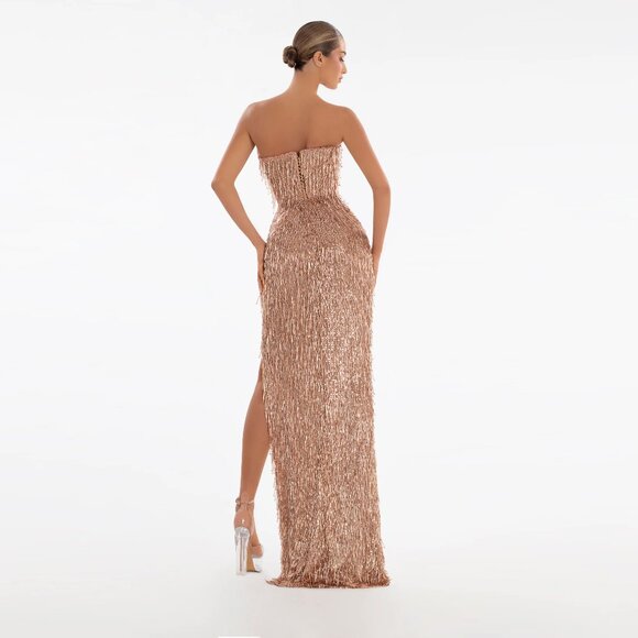 Albina Dyla Bronze Gown - Picture 2 of 5